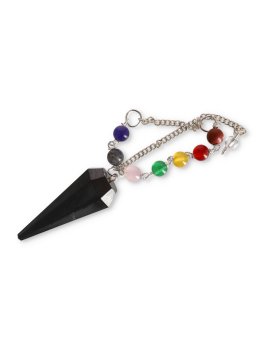 Pendolo Sfaccettato con Catenella 7 Chakra - 2