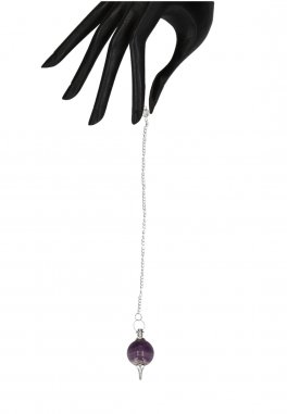 Pendolo Sferico con Pietra Naturale e Catenella in Metallo - 2