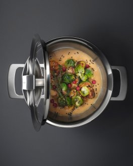 Pentola in Acciaio con Coperchio in Vetro - Phi Collection - 11