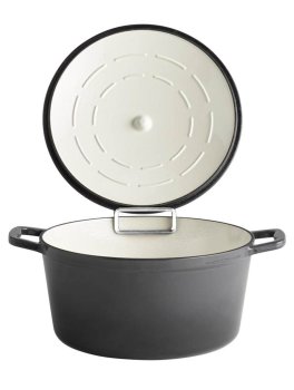 Pentola in Ghisa Smaltata con Coperchio - 5 STARS - 2