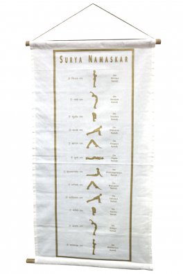 Pergamena di Stoffa da Parete - Surya Namaskar