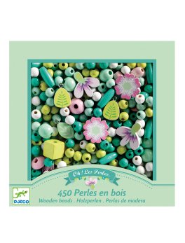 Perle in Legno - Foglie e Fiori - 2
