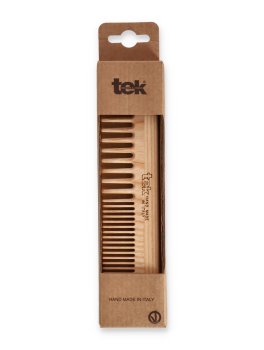 Pettine Grande in Legno a Denti Radi e Fitti - 3