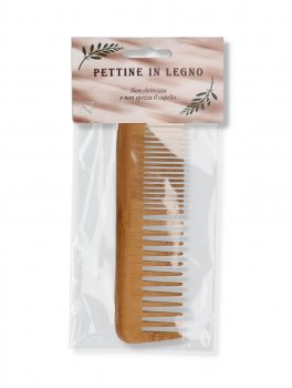 Pettine in Legno Denti Larghi e Stretti - 1