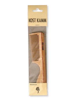 Pettine in Legno Manico Grosso - Denti Stretti - 2