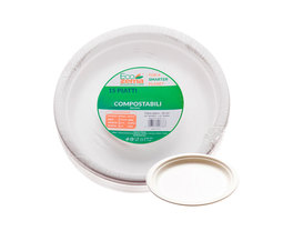 Piatti Piani Biodegradabili 22 cm - Confezione da 15