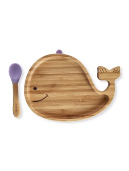 Piatto Balena in Bambù con Cucchiaio - 3