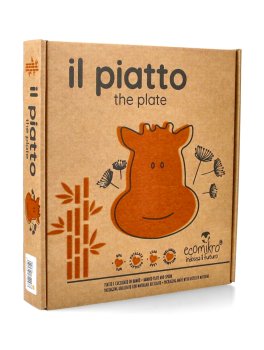 Piatto Giraffa in Bambù con Cucchiaio - 3
