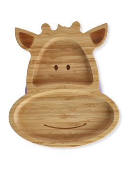 Piatto Giraffa in Bambù con Cucchiaio - 2