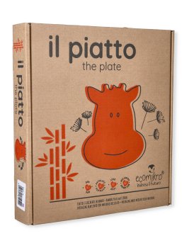Piatto Giraffa in Bambù con Cucchiaio - 5