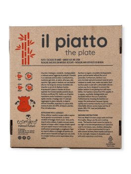 Piatto Giraffa in Bambù con Cucchiaio - 6