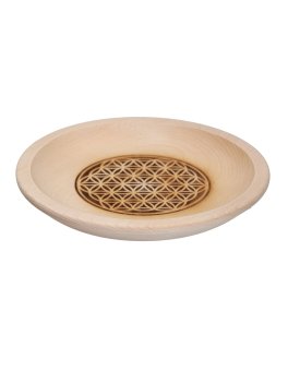 Piatto in Legno Fiore della Vita per Cristalli - 6
