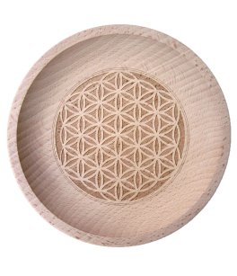 Piatto in Legno Fiore della Vita per Cristalli - 2
