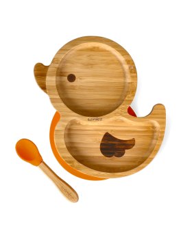 Piatto Papera in Bambù con Cucchiaio - 2