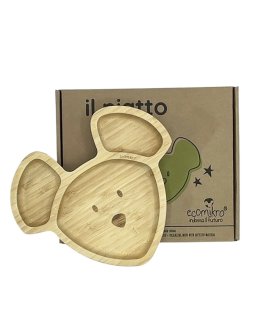 Piatto Topo in Bambù con Cucchiaio - 4