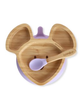 Piatto Topo in Bambù con Cucchiaio - 1