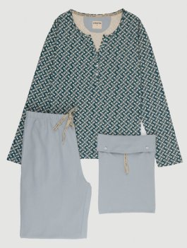 Pigiama Donna Beta Floral Silver - Taglia L - 4