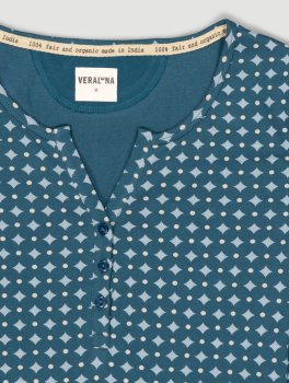 Pigiama Donna in Cotone Biologico "Beta Ocean Shine" - 5