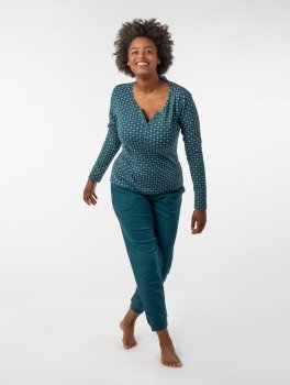 Pigiama Donna in Cotone Biologico "Beta Ocean Shine" - 6