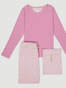 Pigiama Donna in Cotone Biologico Gamma Flores Lilo - 3