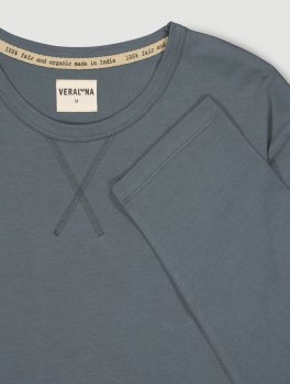 Pigiama Uomo in Cotone Biologico "Hooghly" Grigio - 5