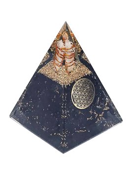 Piramide in Orgonite e Tormalina - Fiore della Vita - 5