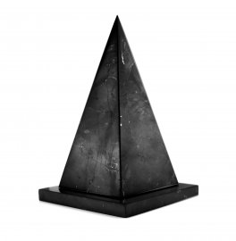 Piramide Isoscele Cava di Shungite + Supporto - 1