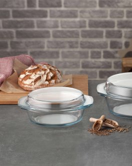 Pirofila Tonda in Vetro con Coperchio - 8