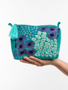 Pochette per Cosmetici in Velluto Media - 3