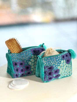 Pochette per Cosmetici in Velluto Media - 4