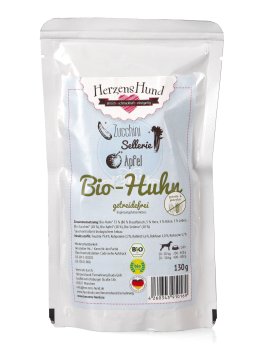 Pollo Bio con Zucchine Senza Cereali per Cani - 1