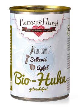 Pollo Bio con Zucchine Senza Cereali per Cani - 1