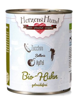 Pollo Bio con Zucchine Senza Cereali per Cani - 1