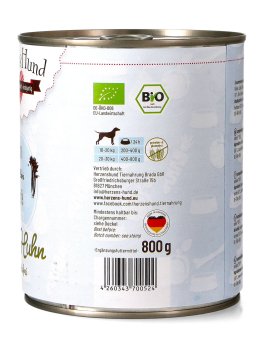 Pollo Bio con Zucchine Senza Cereali per Cani - 2