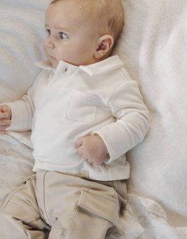 Polo Maniche Lunghe Bimbo - Off White - 5