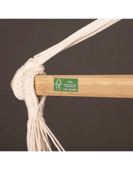 Poltrona Sospesa Habana Latte in Cotone Biologico - 4