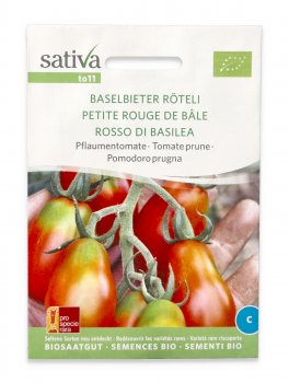 Semi di Pomodoro Prugna Rosso Di Basilea Bio - 1