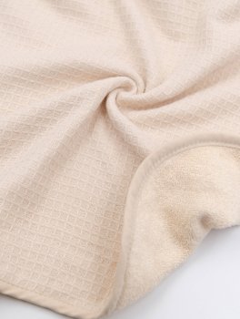 Poncho Bimbo in Spugna Waffle - Warm White - 4