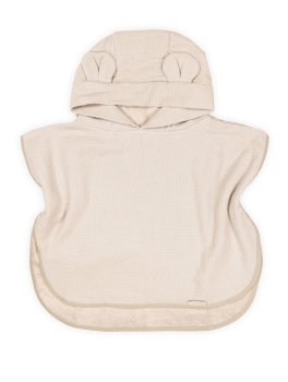 Poncho Bimbo in Spugna Waffle - Warm White - 1