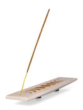 Porta Incenso per Bastoncini in Arenaria "Fasi Lunari" - 1