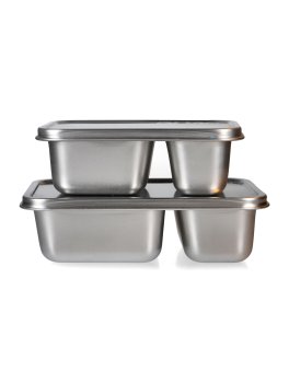 Porta Pranzo in Acciaio Inossidabile Combo - 4