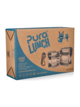 Porta Pranzo in Acciaio Inossidabile Combo - 1