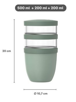 Porta Snack Impilabile "Ellipse" Salvia Nordica - 11