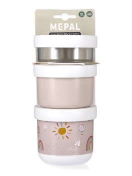 Porta Snack Impilabile Mepal Mio - 3 Pezzi - Sunshine & Rainbow - 2