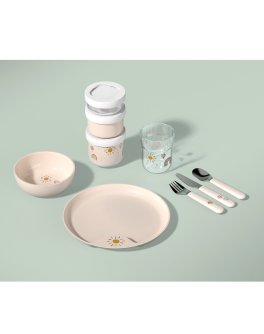 Porta Snack Impilabile Mepal Mio - 3 Pezzi - Sunshine & Rainbow - 6