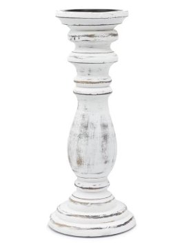 Portacandele Classic Medio in Legno Sbiancato - 1