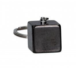 Portachiave Shungite Cubo mod. 2021 in Inox - Made in Italy - 1