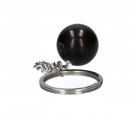 Portachiavi Shungite Sferico mod. 2021 in Inox - Made in Italy - 2
