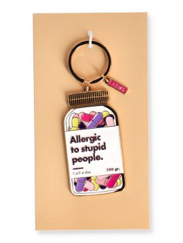 Portachiavi Smaltato "Allergic to" - 2