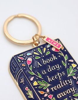 Portachiavi Smaltato Libro "A Book A Day" - 4